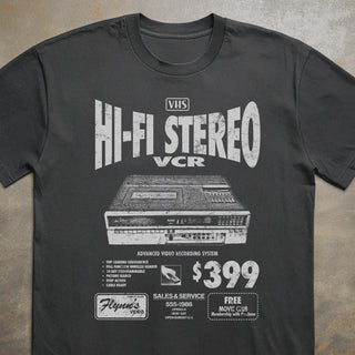 Hi-Fi Stereo VCR Ad Tee