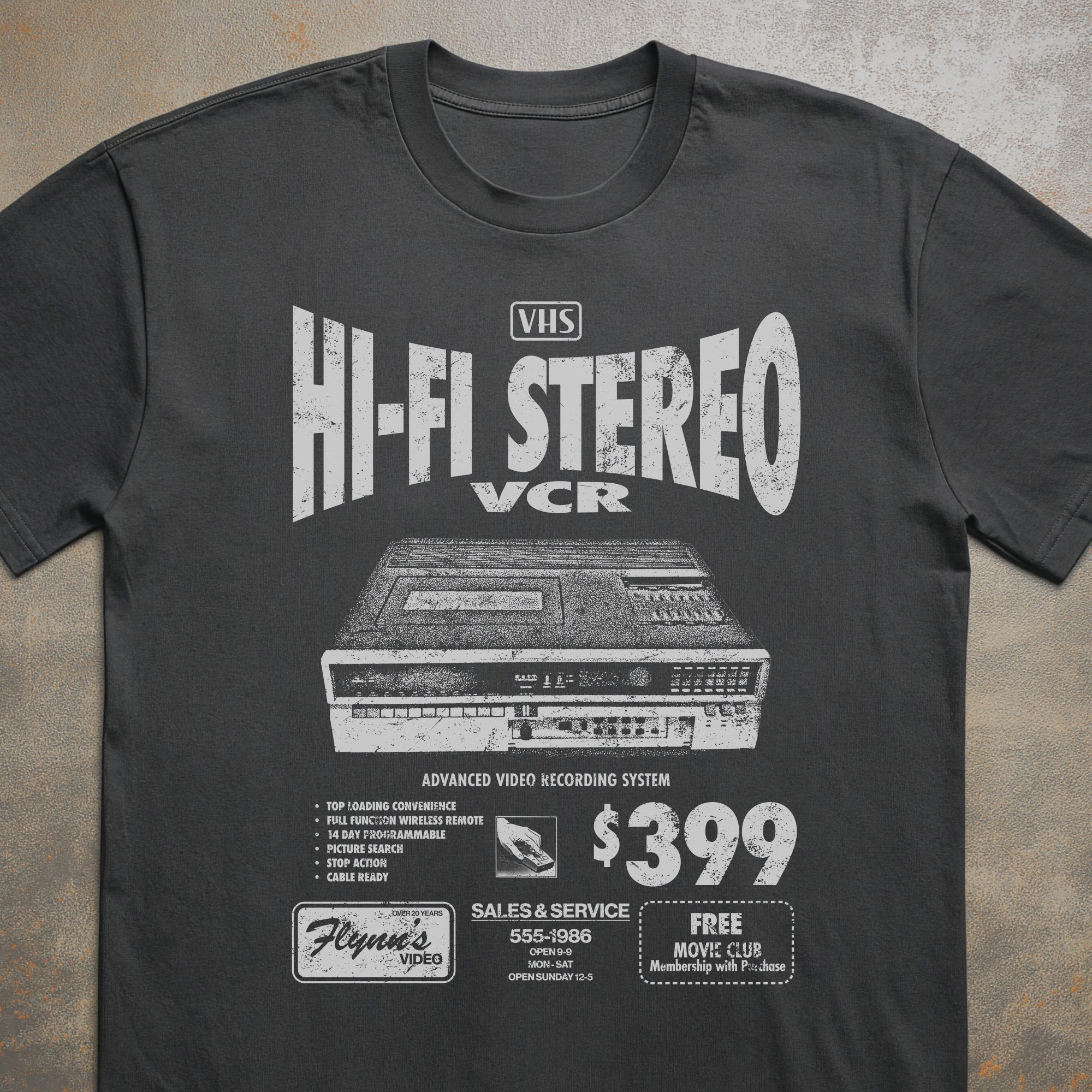 Hi-Fi Stereo VCR Ad Tee