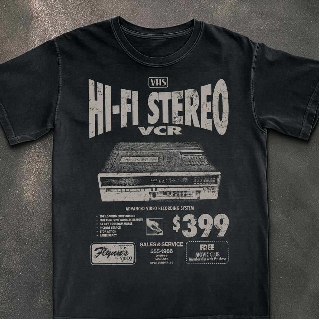 Hi-Fi Stereo VCR Ad Tee