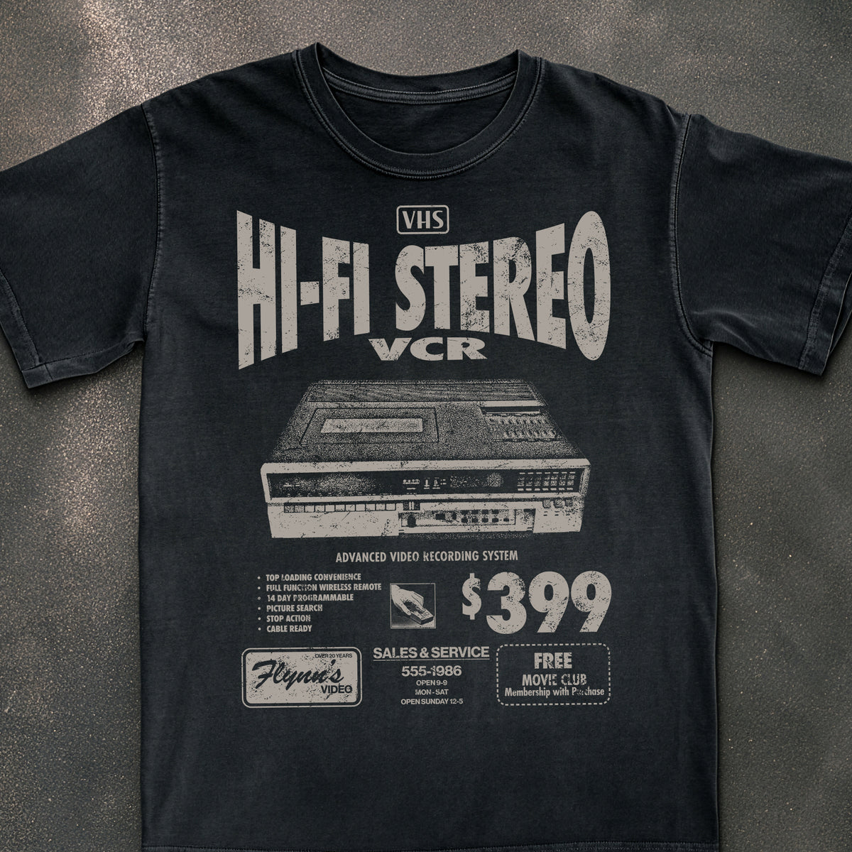 Hi-Fi Stereo VCR Ad Tee