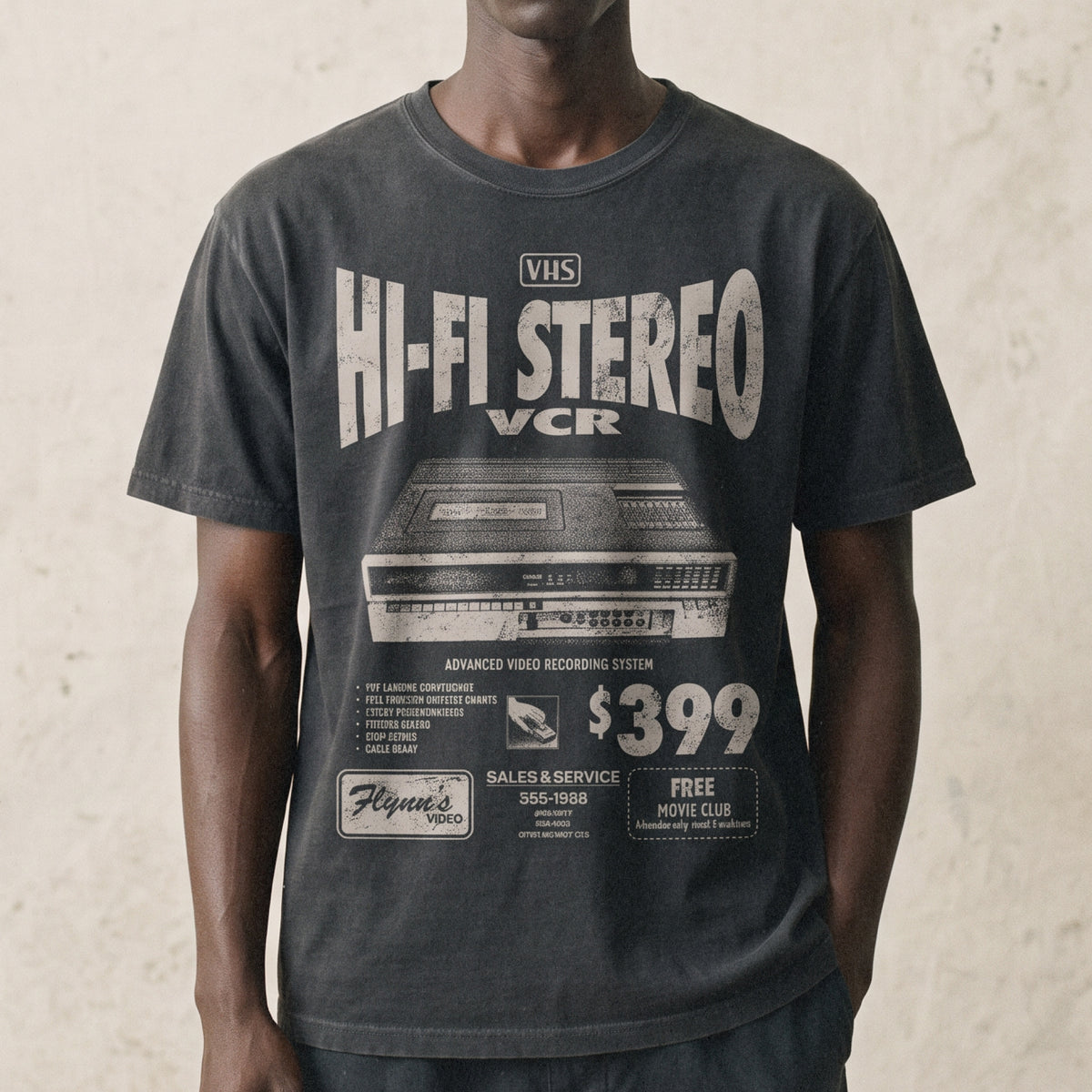 Hi-Fi Stereo VCR Ad Tee