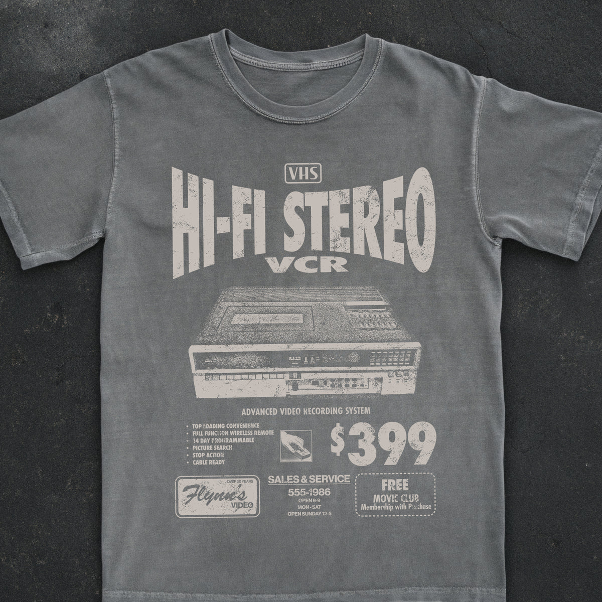 Hi-Fi Stereo VCR Ad Tee