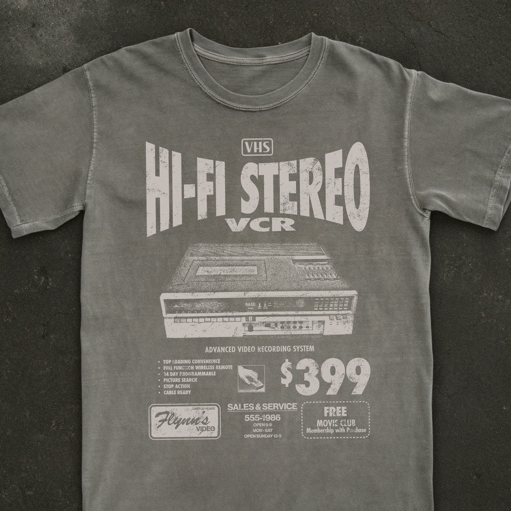 Hi-Fi Stereo VCR Ad Tee