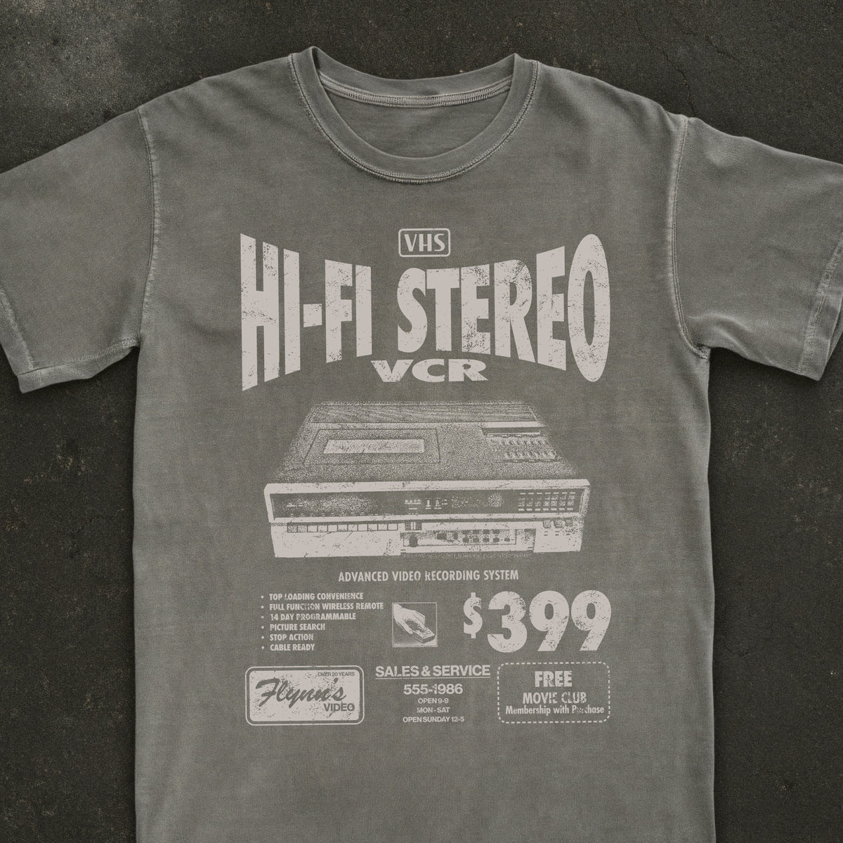 Hi-Fi Stereo VCR Ad Tee