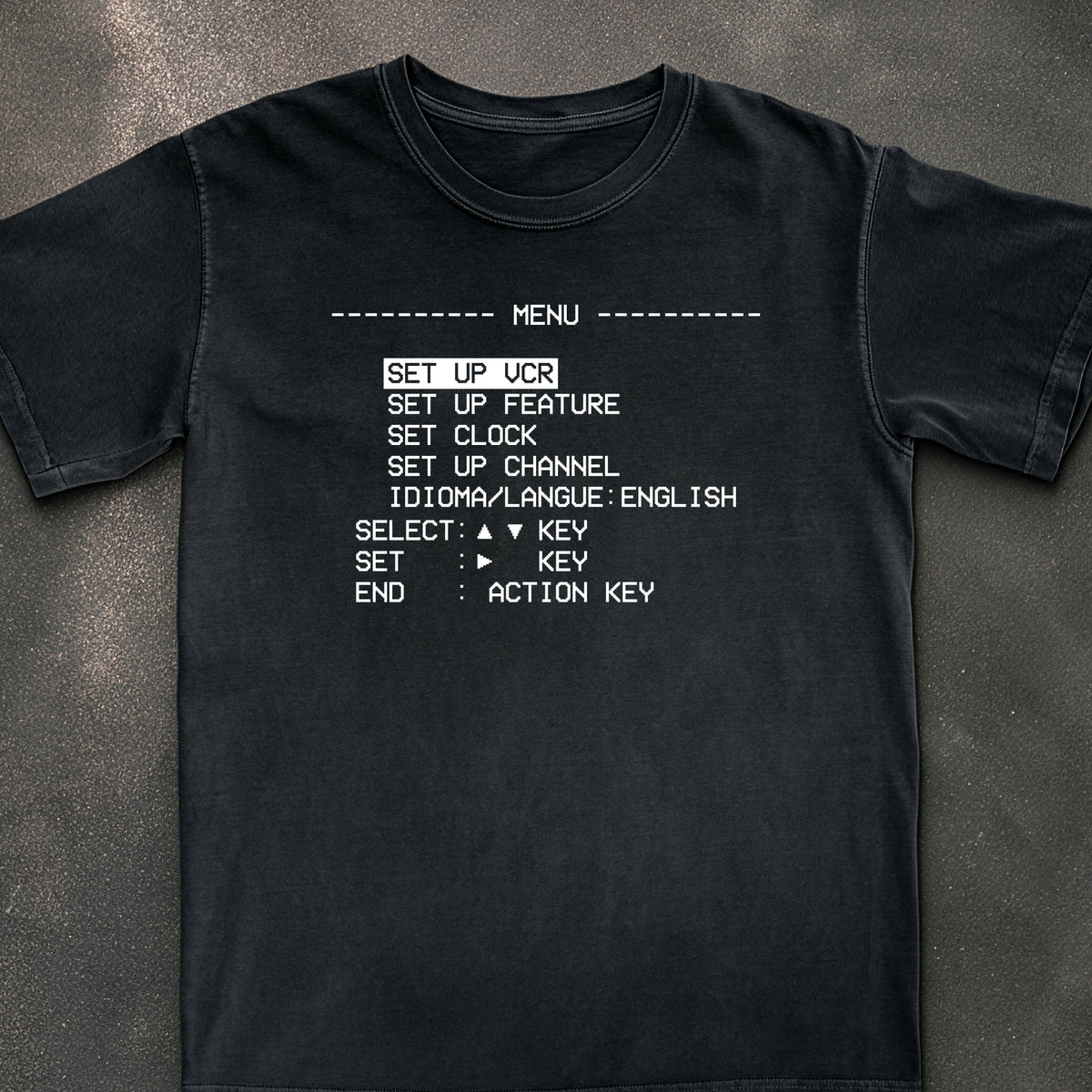 VCR Menu Tee
