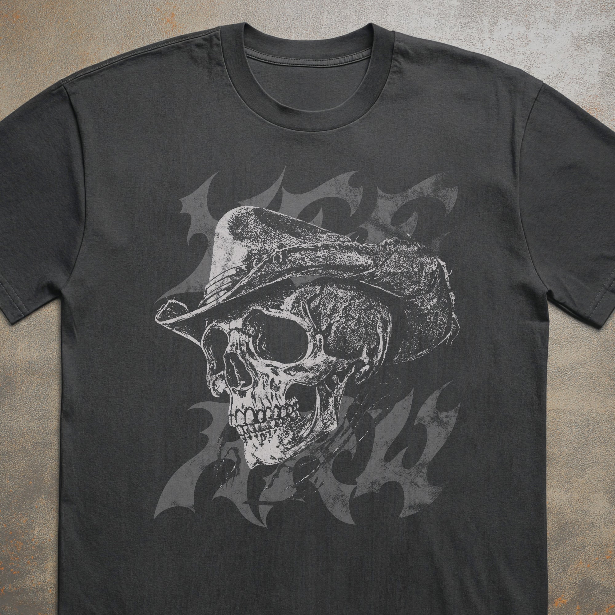 Yeehaw Skull Metal Tee