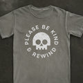 Please Be Kind & Rewind Skull Tee