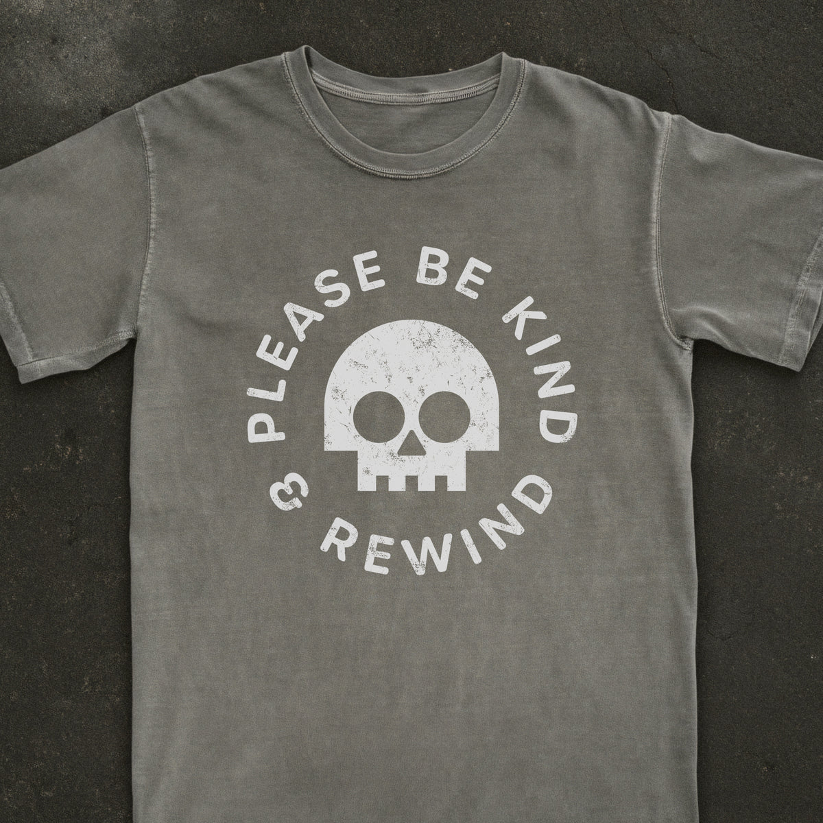 Please Be Kind & Rewind Skull Tee